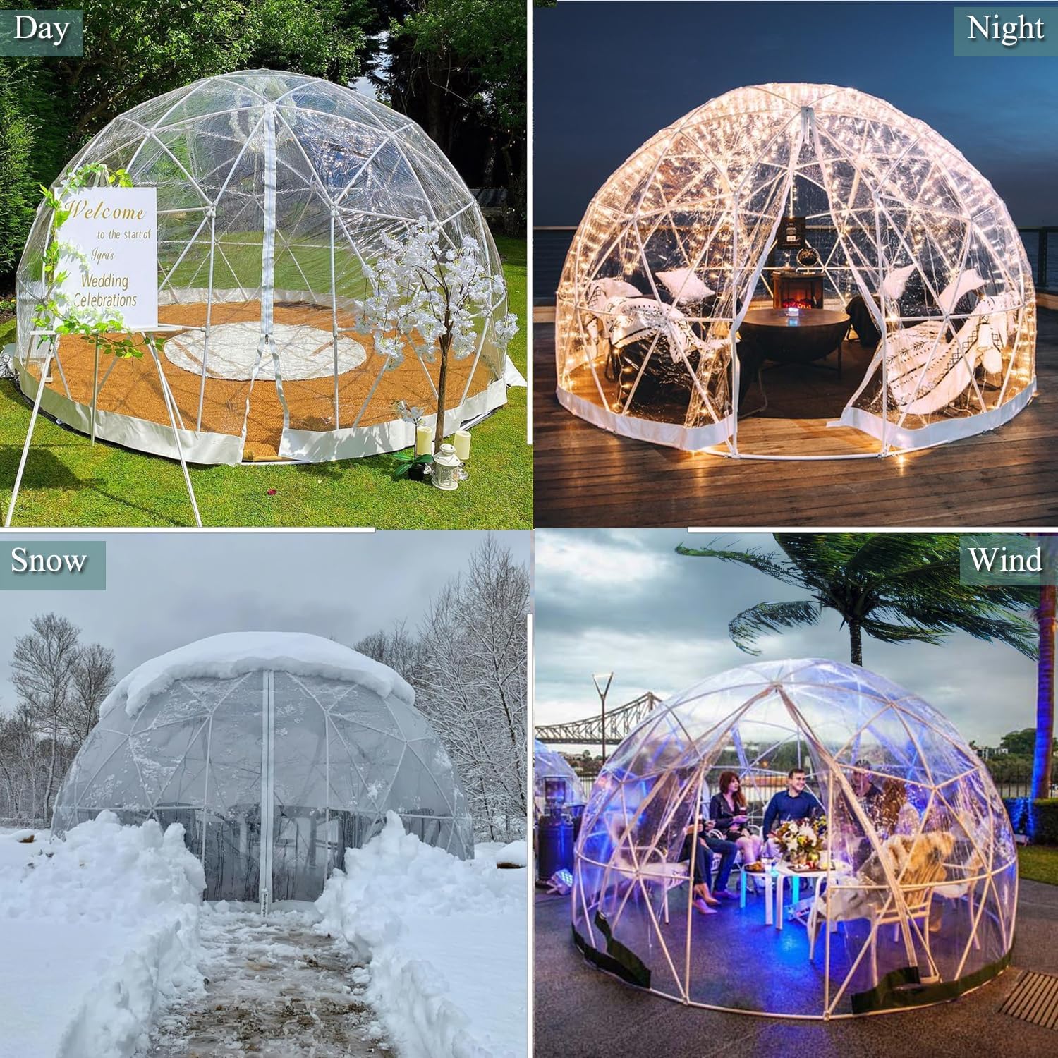 Clear Bubble Dome Tent for Outdoor Camping Patio R8782