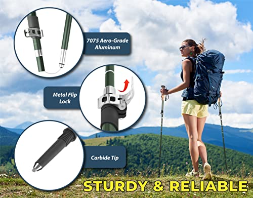 Collapsible Trekking Pole - Lightweight Walking Stick for Hiking K23041