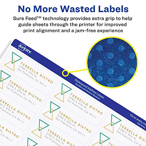 Waterproof Printable Shipping Labels, 2" x 4", White, 100 Count E78273