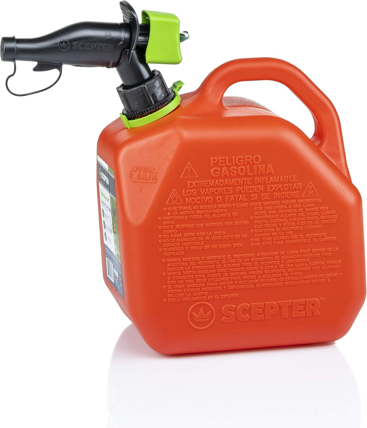 SmartControl Gas Can, 2 Gallon, Red E584