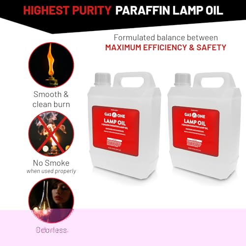 Liquid Paraffin Lamp Oil – 1 Gallon (128oz) Smokeless Odorless Indoor L56406