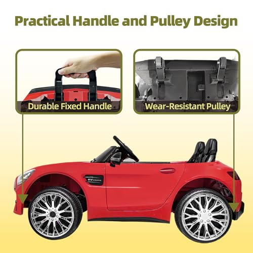 2 Seater Ride On Car for Kids with Remote Control, 24V Battery Powered, White I44510