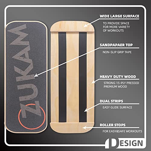 Wooden Balance Board Trainer for Core Stability and Skateboard Training S3518