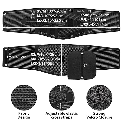 Back Brace for Lower Back Pain with Lumbar Pad, Breathable Support Belt W1368