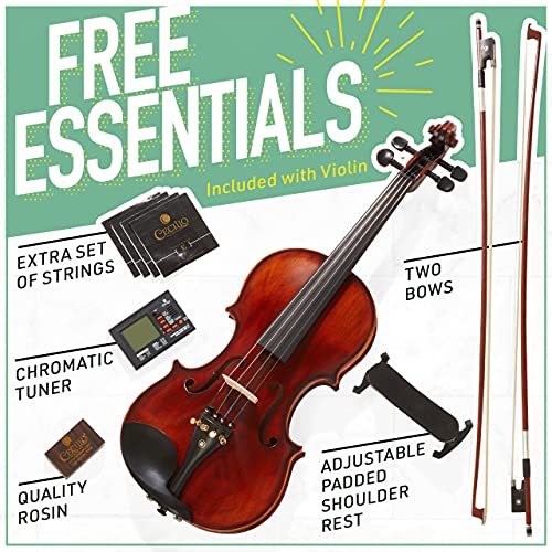 Violin 4/4 Full Size with Case, Tuner, Bow, Rosin, Shoulder Rest M928866