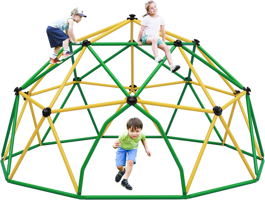 Merax 12FT Climbing Dome, Outdoor Geometric Dome Climber Play Center for Kids 3-10 Supporting 1000 lbs, Easy Assembly Jungle Gym