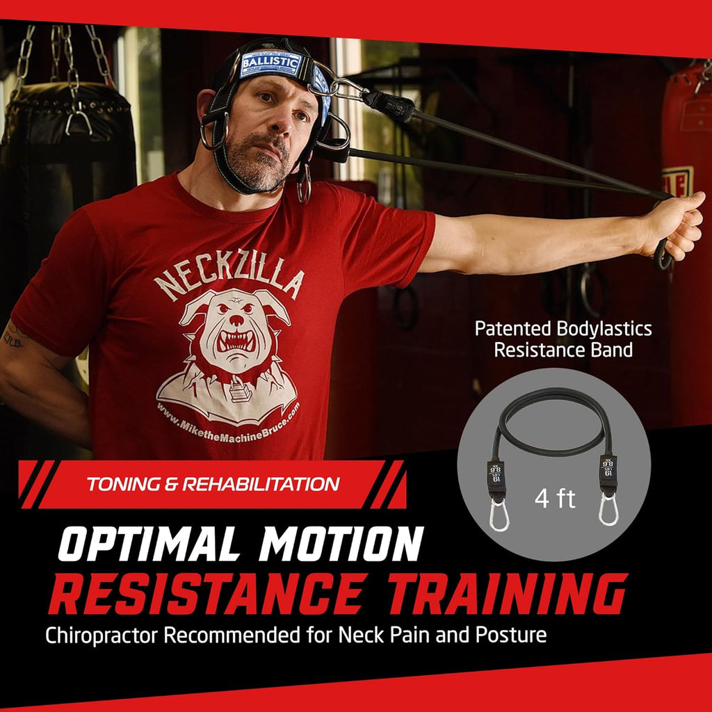 Heavy-Duty Neck Harness Trainer Kit with Chain, Resistance Band & Door Anchor R626567