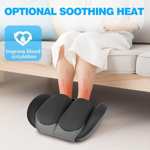 Electric Shiatsu Foot Massager with Heat, Vibration for Plantar Fasciitis and Muscle Tension M6543