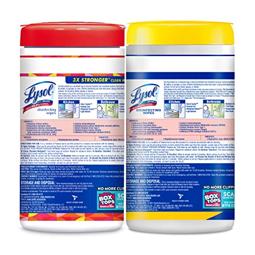 Disinfectant Wipes, Multi-Surface Antibacterial Cleaning Wipes, Lemon and Lime Blossom, 80 Count (Pack of 3) W6232
