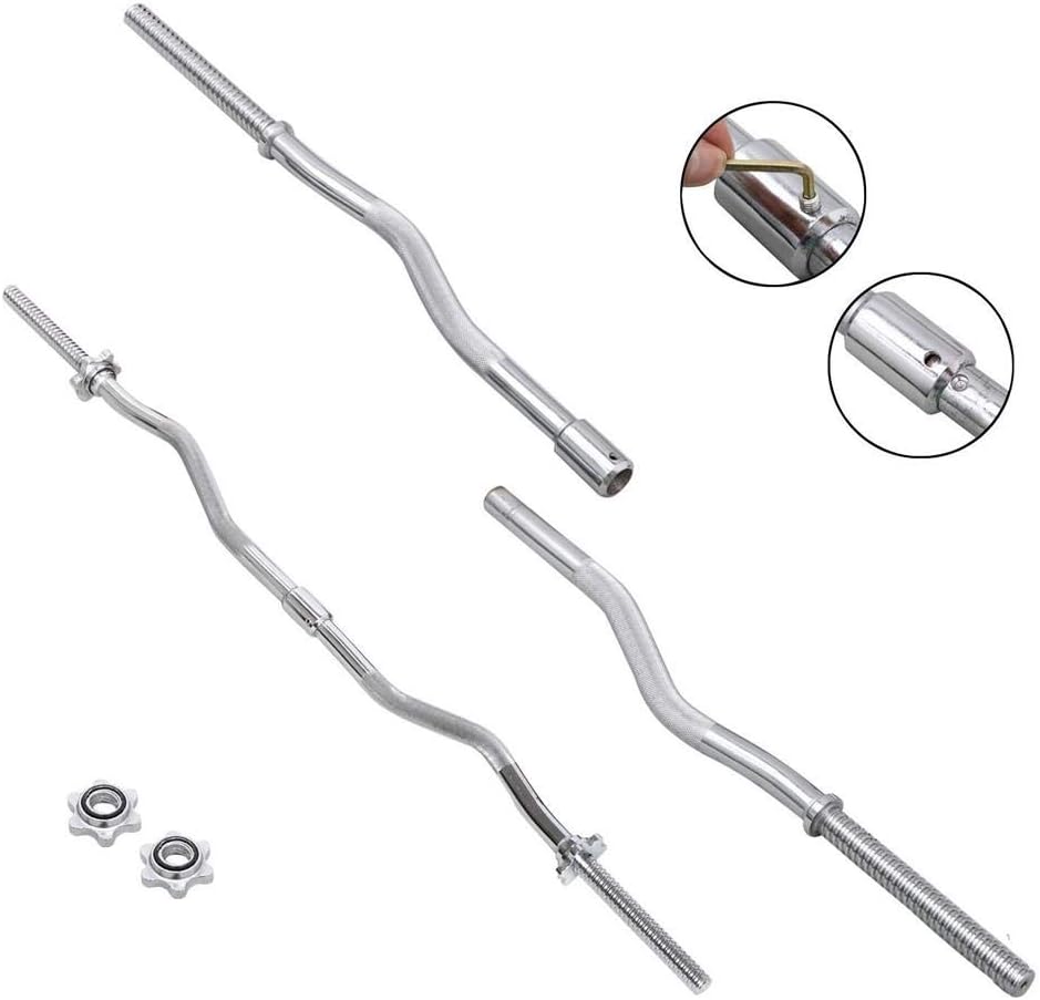 Curl Olympic Bar and Barbell Set with Adjustable Weight Plates for Home Fitness M710425