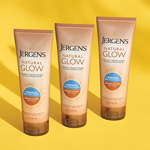 Natural Glow Self Tanner Body Lotion for Medium to Tan Skin Tone with Firming Formula W987550