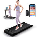 DeerRun Walking Pad 2 in 1 Under Desk Treadmill, 2.5HP Low Noise Walking Pad Running Jogging Machine with Remote Control for Home Office, Lightweight Portable Desk Treadmill Installation Free