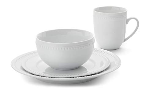 Beaded 16 Piece Dinnerware Set, Service for 4 U6899