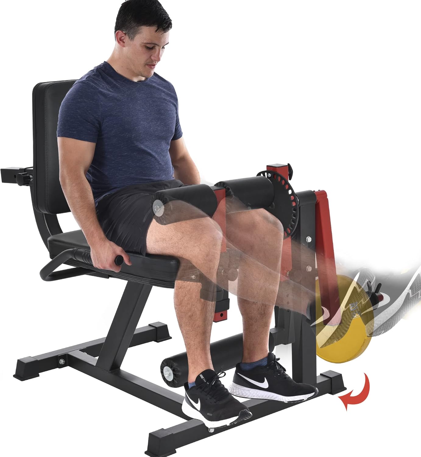Leg Extension and Curl Machine with Adjustable Seat for Home Gym G99013