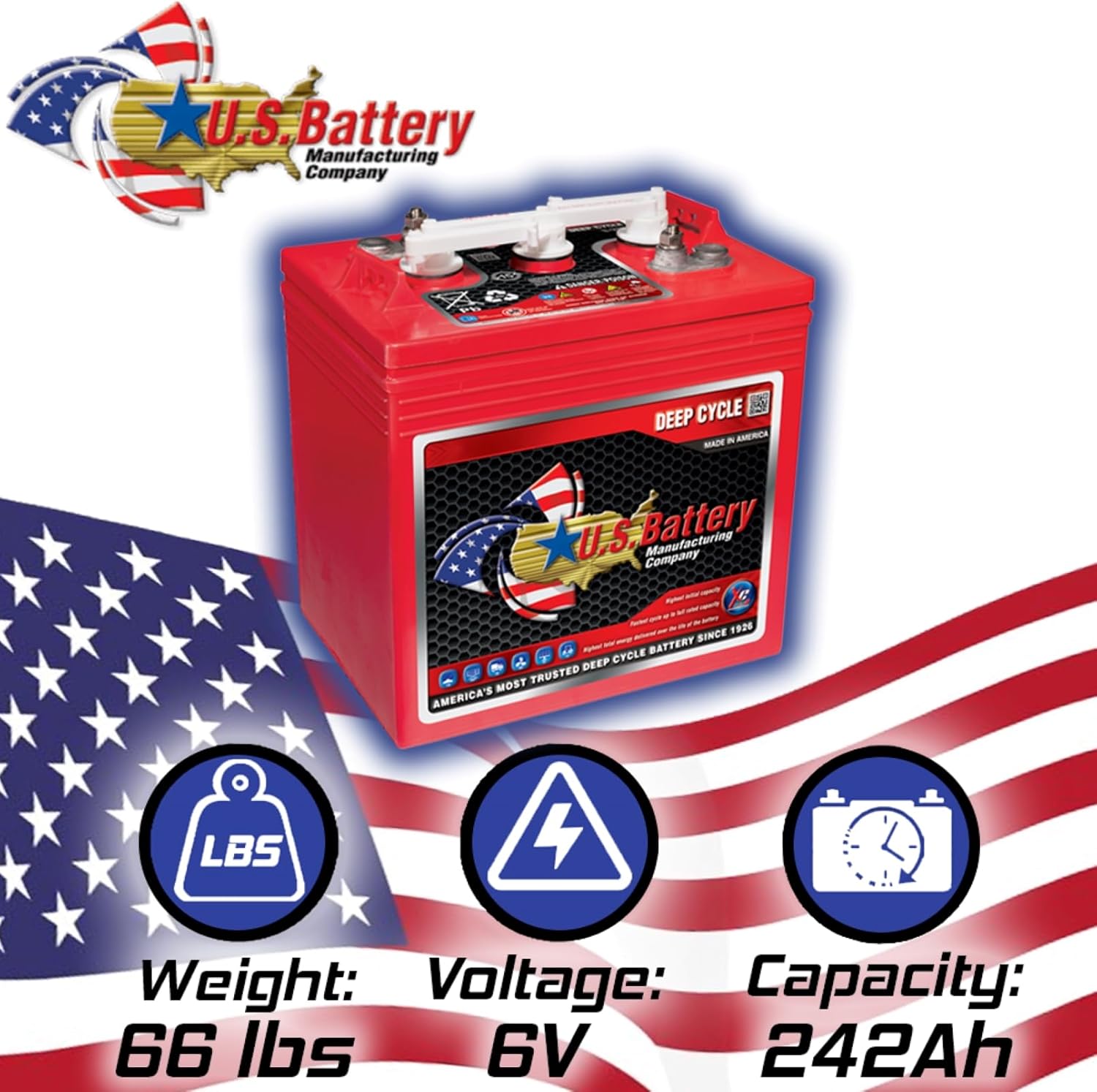 6V 240Ah GC2 Deep Cycle Battery x 6 S12843