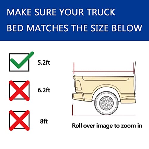 Hard Tri-Fold Truck Bed Tonneau Cover 6.2ft for Chevy Colorado GMC Canyon H745095