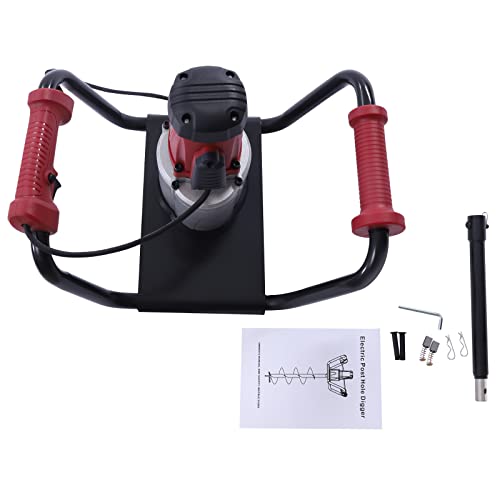 1500W Electric Post Hole Auger Digging Drill with 4" Bit and Extension Bar Set V967