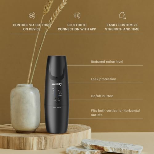Plug-in Diffuser for Home, Office, Spa - Aromatherapy Bluetooth App Control - Waterless Quiet Essential Oil B102872