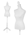 Mannequin Dress Form Manikin Body Dress Model, 60 Inch-67 Inch Height Adjustable (White)