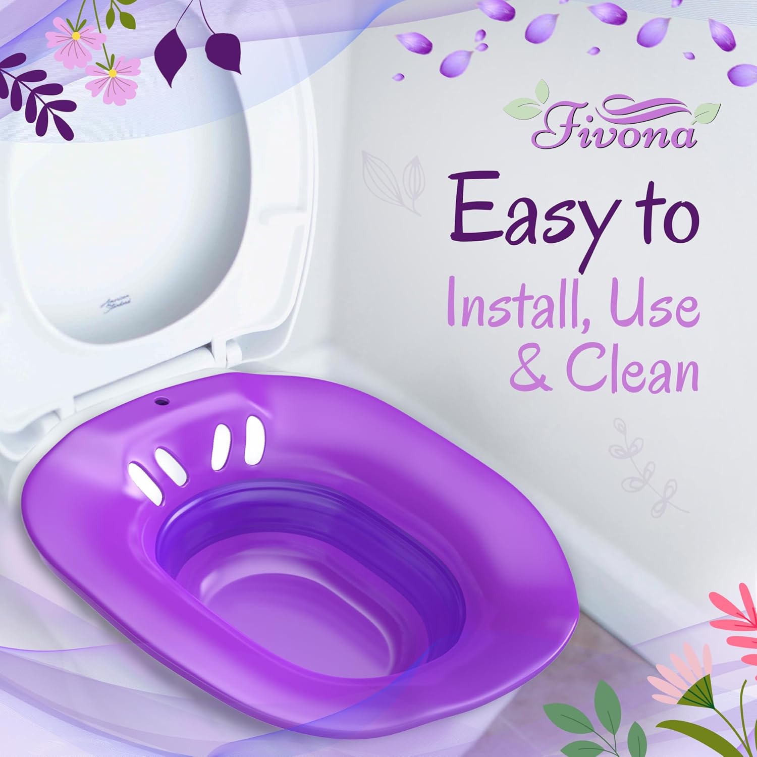 Yoni Steam Seat for Toilet, Sitz Bath Basin for Postpartum Care, Foldable A66906