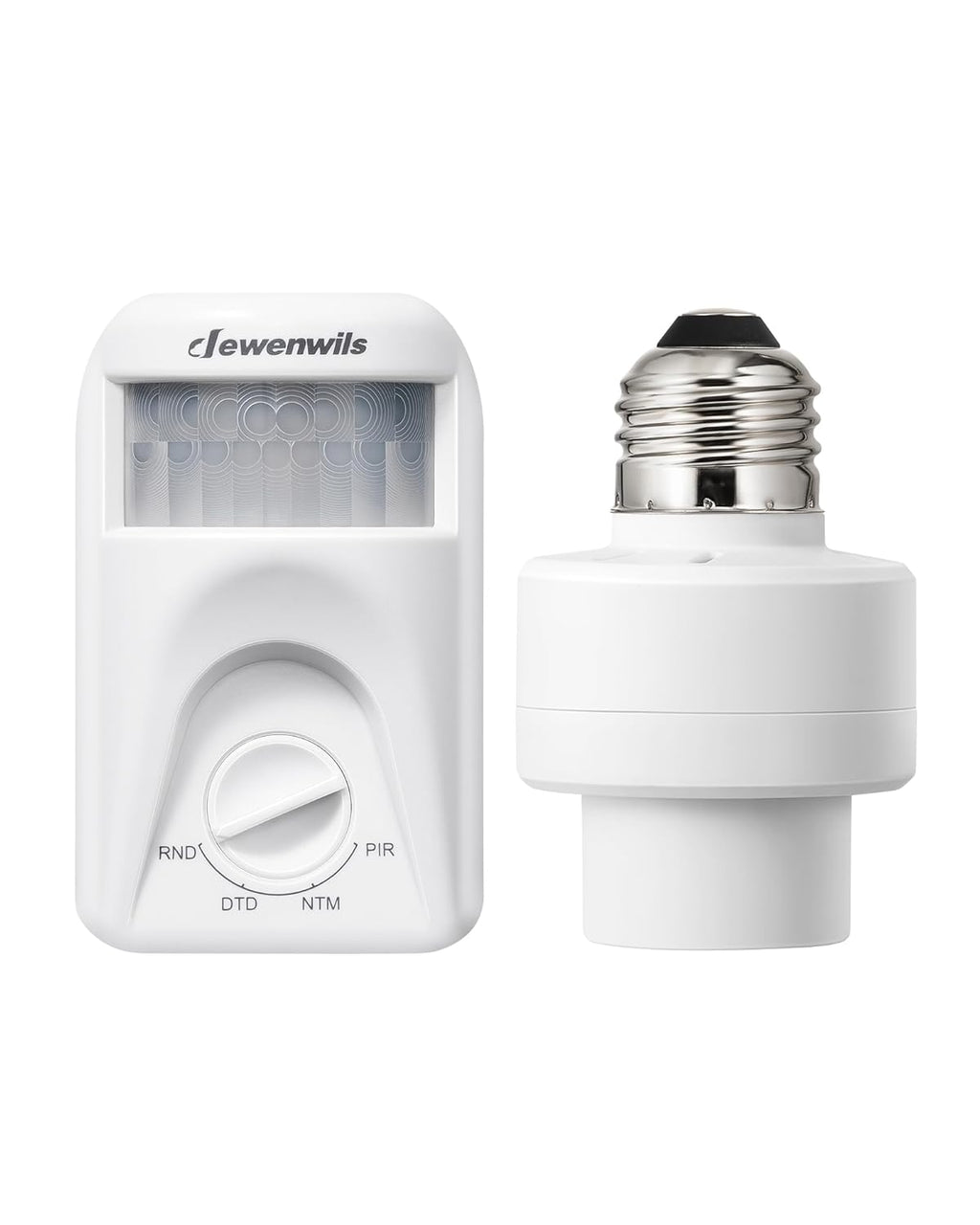 Light Sensor Socket with Motion Sensor, E26/E27 Screw in Dusk to Dawn Adapter Y620229