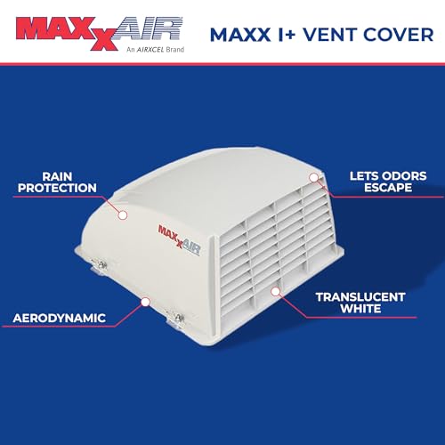 RV Roof Fan Vent Cover, 14x14 Compatible, Black X6706