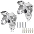 Flag Holder, Flag Bracket, Heavy Duty House Flag Pole Holder Bracket, Aluminum Mount - Stainless Steel Hardware - Strong and Rust Proof - 1" Inner Diameter (Silver-1Pack)