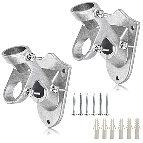 Flag Holder, Flag Bracket, Heavy Duty House Flag Pole Holder Bracket, Aluminum Mount - Stainless Steel Hardware - Strong and Rust Proof - 1" Inner Diameter (Silver-1Pack)