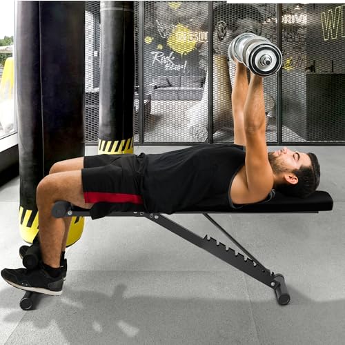 Adjustable Weight Bench for Home Gym, 700 LB Capacity, Incline/Decline Strength Training E5024