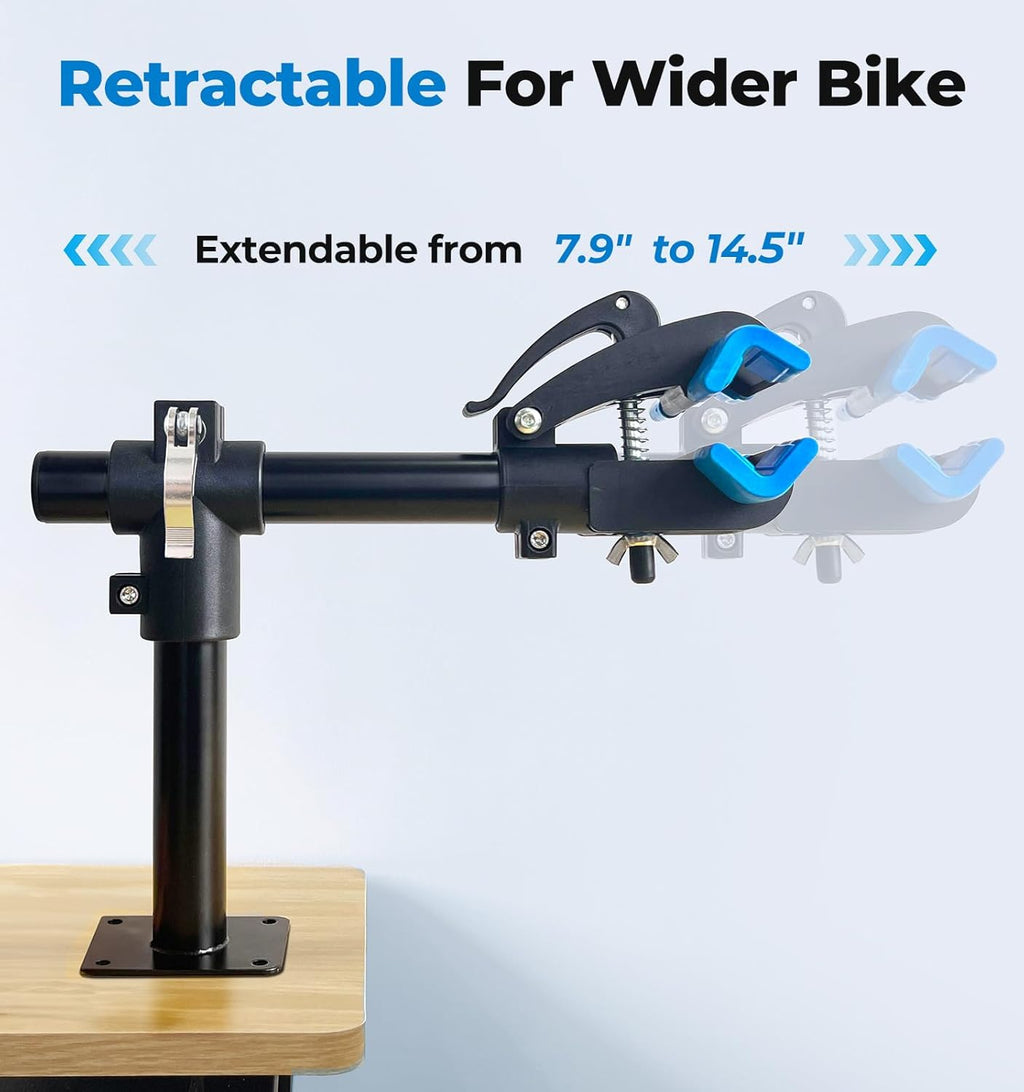 Bike Repair Stand, Bench Mount Bicycle Maintenance Clamp Work Rack D829