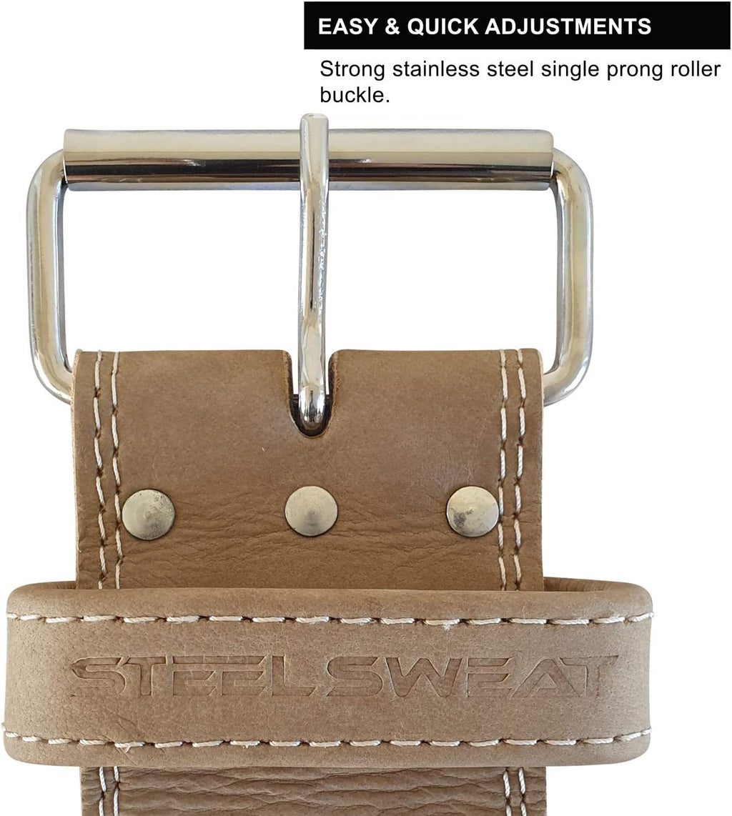Weight Lifting Belt - 4 Inch Wide - 10mm - Single Prong - Vegetable Tanned Leather G901