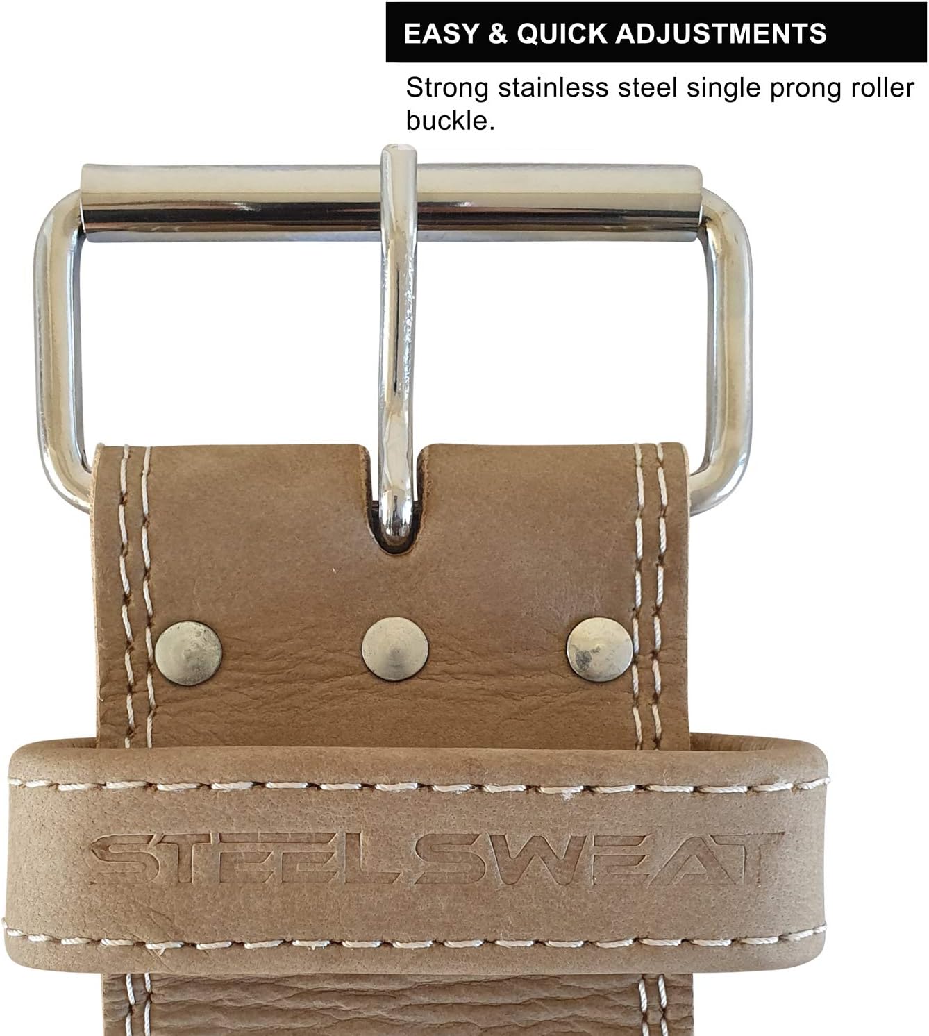 Weight Lifting Belt - 4 Inch Wide - 10mm - Single Prong - Vegetable Tanned Leather G901