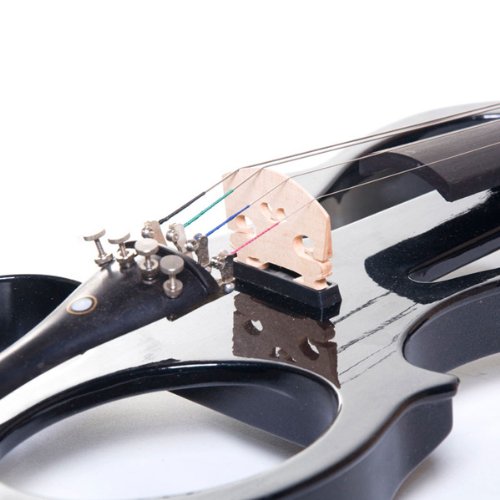 Silent Electric Violin with Ebony Fittings, Full Body Mahogany V871