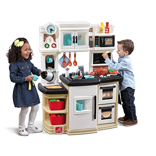 Kids Kitchen Play Set with Lights and Sounds, 33 Piece Toy Accessory Set Y99944