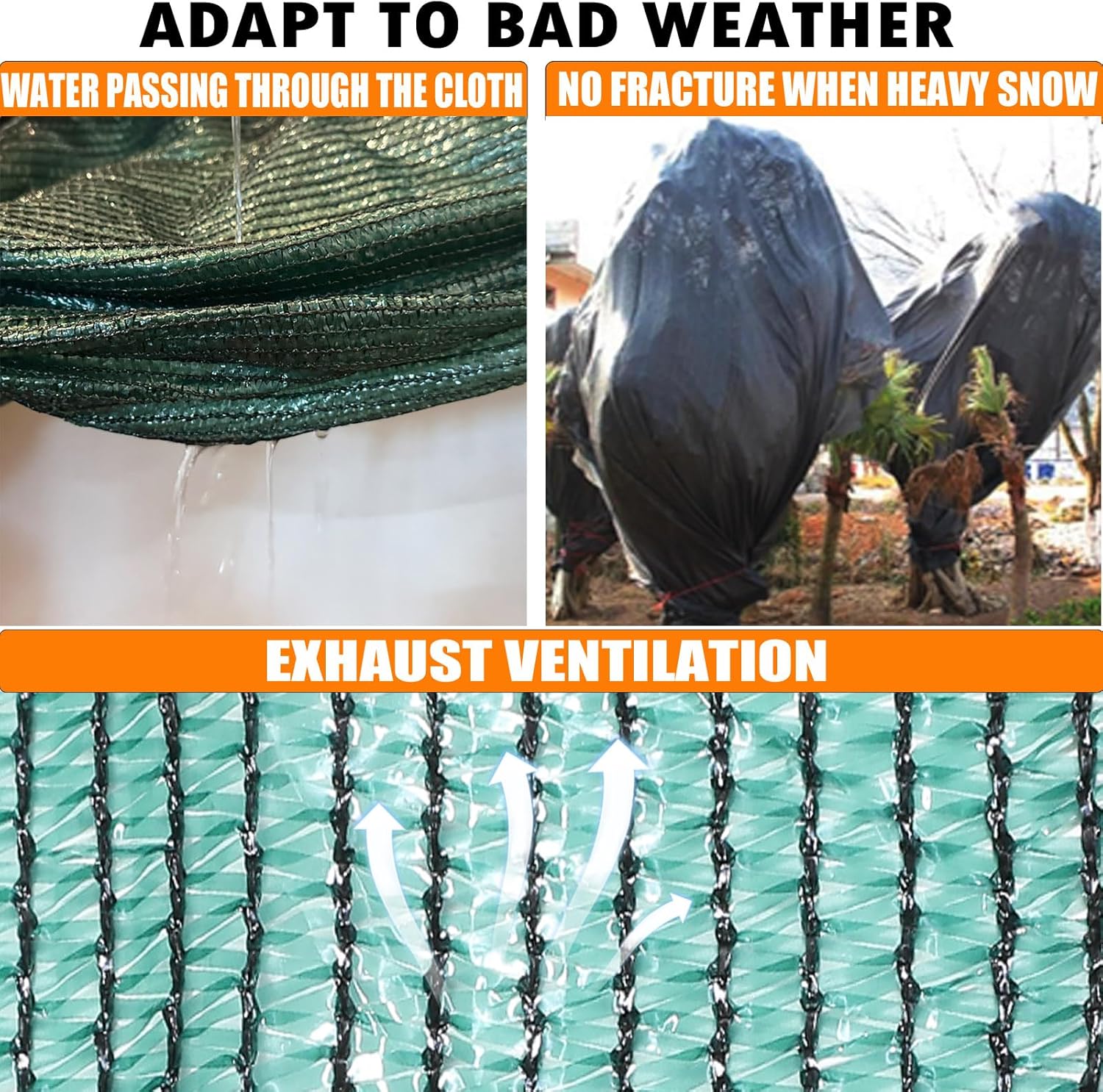 70% Green Shade Cloth Taped Edge with Grommets 20 ft X 10 ft Q94909
