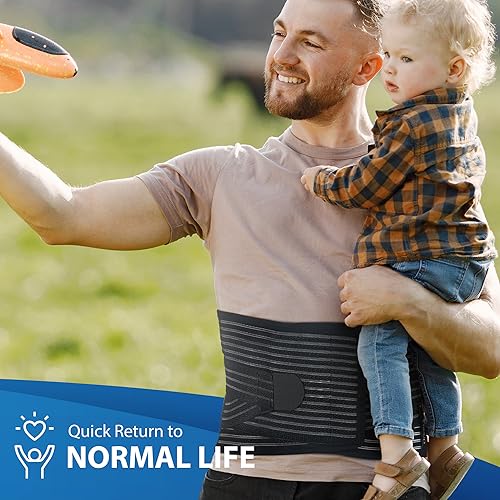 Back Brace for Lower Back Pain with Lumbar Pad, Breathable Support Belt W1368