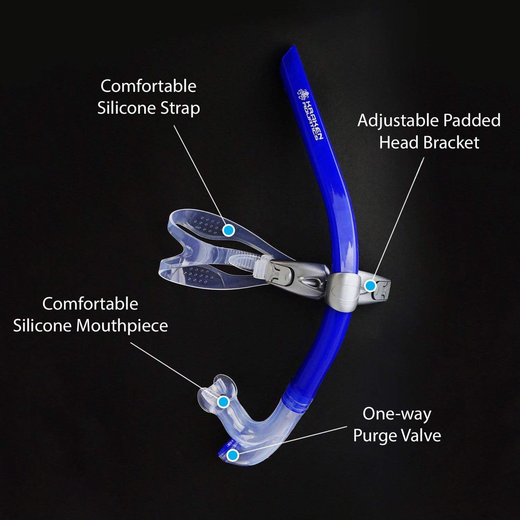 Snorkel for Lap Swimming and Pool Training with Silicone Mouthpiece M518016