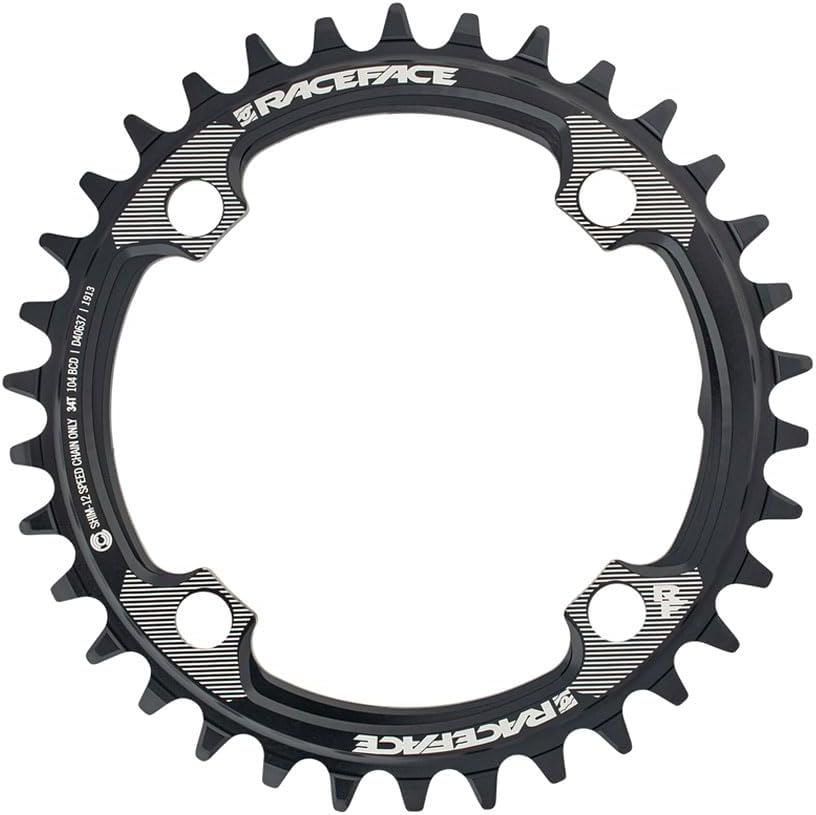 Race Face Narrow Wide Single Chainring, Black, 104x34