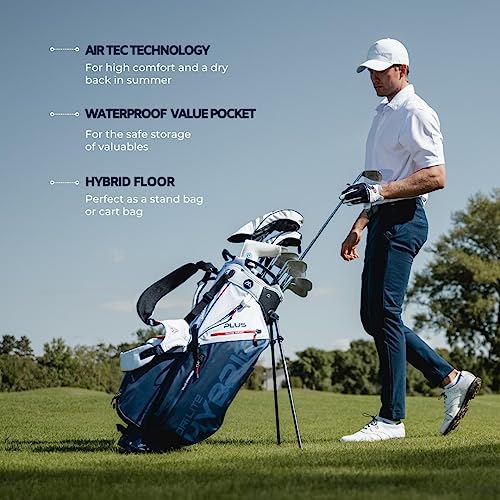Hybrid Golf Cart Bag with Waterproof Pockets and Sturdy Leg Locks U4940