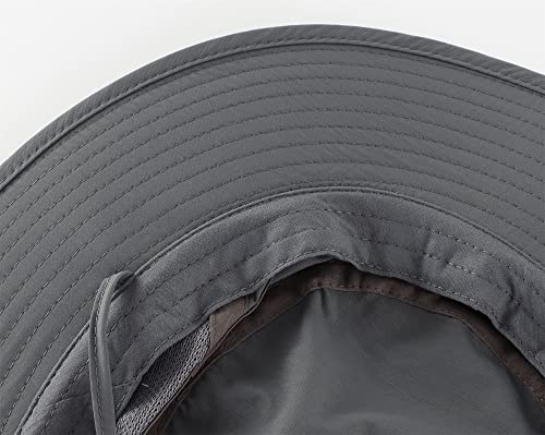 Men's UPF 50+ Wide Brim Boonie Hat for Fishing Hiking R4590