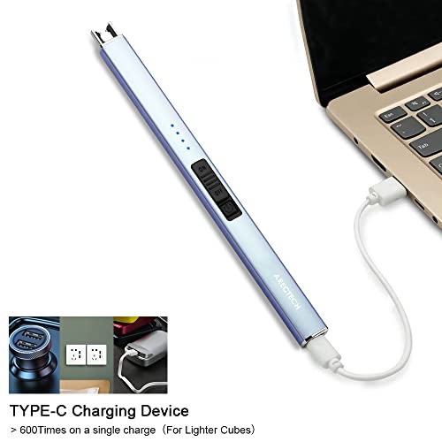 Electric Lighter Rechargeable Type-C USB Plasma Arc for Candle Camping Kitchen T23145