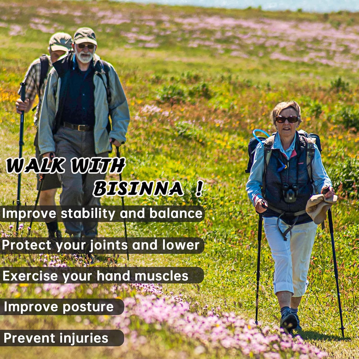 Carbon Fiber Trekking Poles Collapsible Hiking Walking Sticks Quick Lock E157291