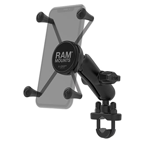 RAM Mounts X-Grip Phone Mount with Handlebar U-Bolt Base RAM-B-149Z-UN7U , Medium Arm for Motorcycle, ATV/UTV, Bike