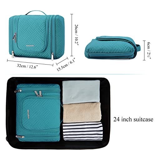 Large Toiletry Bag for Men with Hanging Hook, Water-Resistant Shaving Bag J356