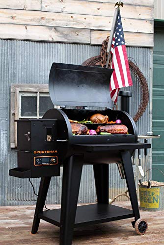 Wood Pellet Grill, 820 Square Inches, Black R39674