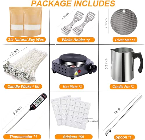 Candle Making Kit with Hot Plate and Soy Wax N5481