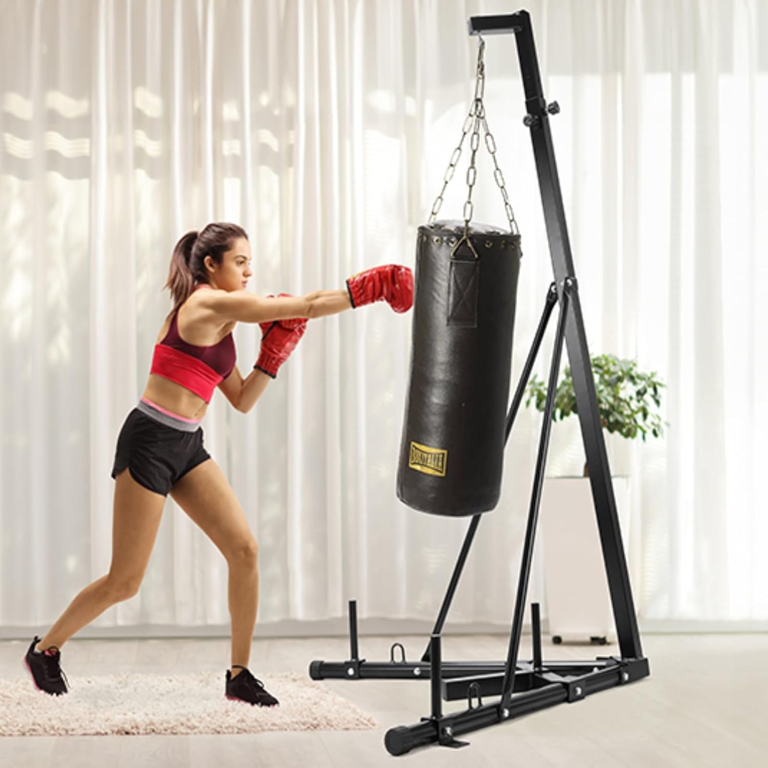 Heavy Duty Adjustable Punching Bag Stand for Home Gym S99667