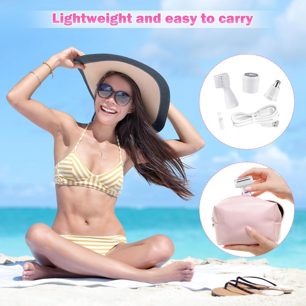 4 in 1 Electric Shaver and Trimmer for Women Facial Body Hair Removal S680881