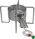 Bayou Classic SAB6 Stainless Bayou Banjo Cooker - 22-in Propane Burner for Outdoor Cooking - Crawfish Boiler, Homebrew Burner, Fits Large Stock Pots, Cast Iron Kettles - Seafood Boil Pot, Stew, Gumbo