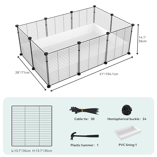 Guinea Pig Cage Indoor C&C Small Animal Playpen with Waterproof Liner R131512